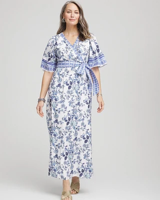 Surplice Matte Satin Maxi Dress