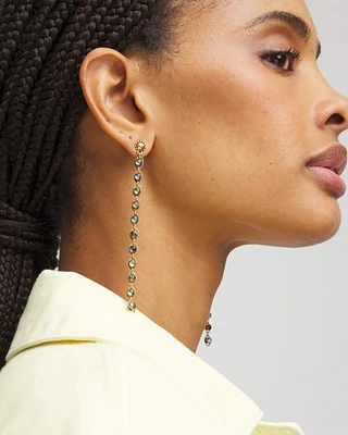 No Droop™ Iridescent Linear Drop Earrings