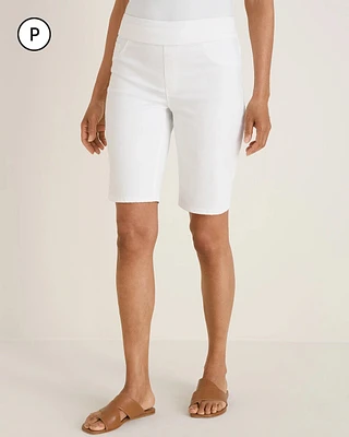 No-Stain Pull-On Denim Shorts