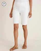 No-Stain Pull-On Denim Shorts