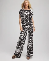 Travelers™ Crinkled Knit Wide-Leg Pants
