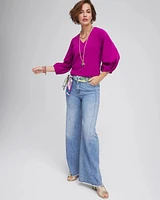 Cotton Tuck Sleeve Tee