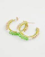 No Droop® Beaded Hoop Earrings