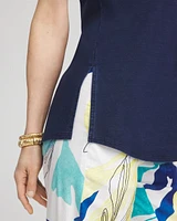 Denim Sleeveless Collared Tunic