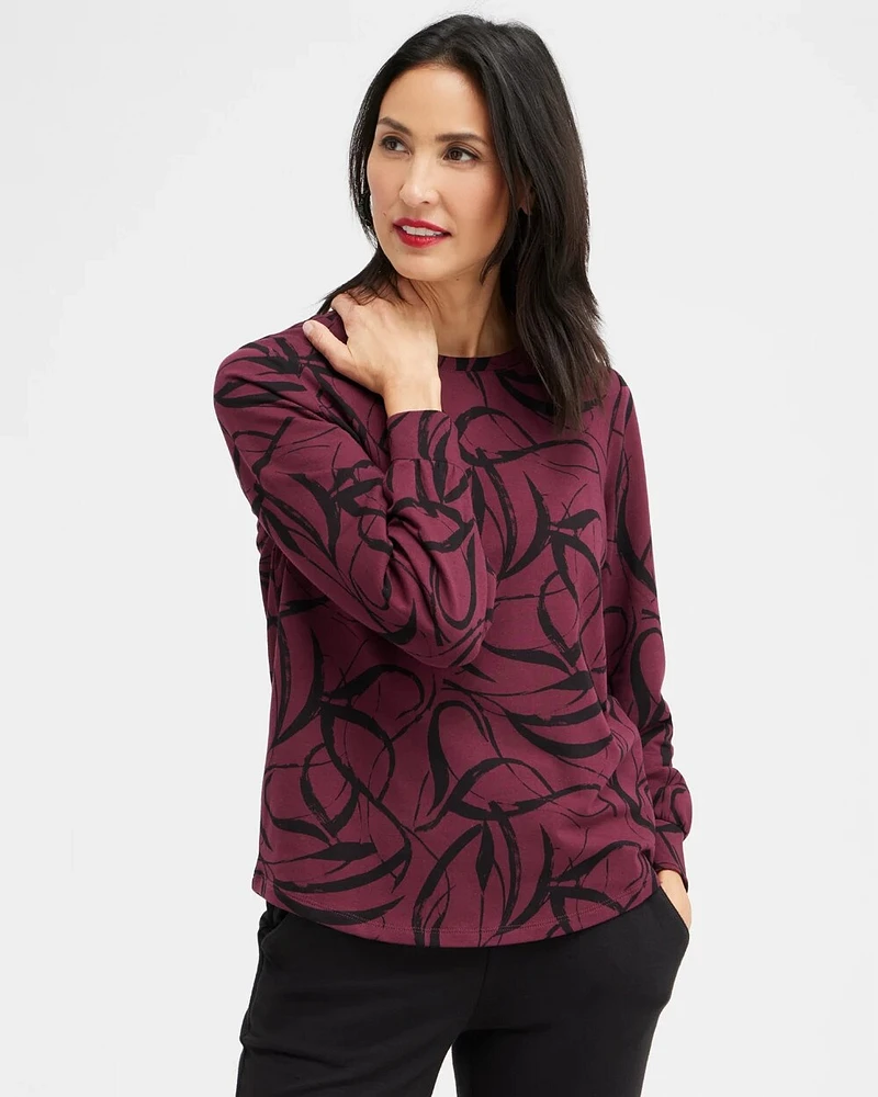 Zenergy® Ribbon Print Sweatshirt