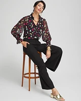 Chiffon Ruffle Collar Top