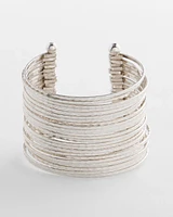Silvertone Bracelet Stack Cuff