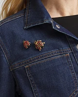 Pair of Two Ladybug Brooches
