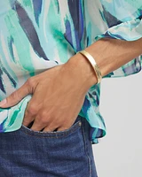 Goldtone Flexible Cuff Bracelet