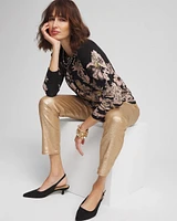Foil Dolman-Sleeve Sweater
