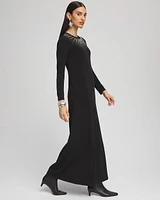Petite Rhinestone Embellished Maxi Dress