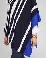 Stripe Jacquard Poncho