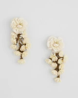 No Droop® Flower & Conch Shell Earrings