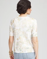 Gold Foil Cotton Sweater Tee
