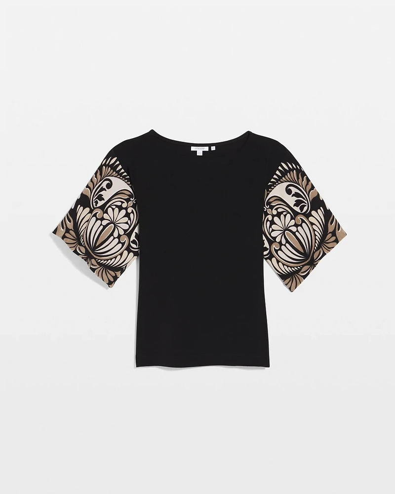 Travelers™ Border Print Kimono Top