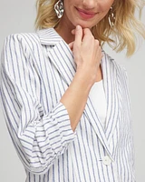 Striped Linen Stretch Blazer
