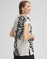 Leaf Print Linen Tunic