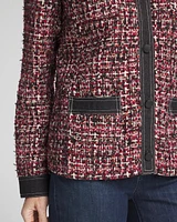Tweed & Denim Trim Jacket