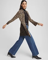 Flared Sleeve Leopard Cardigan