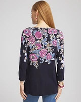 Floral Square Neck Tunic