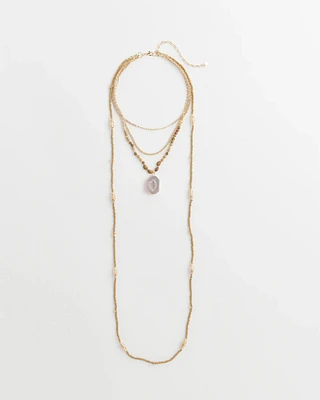 Convertible Agate Pendant Necklace
