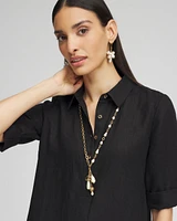 Convertible Multi-Strand Jade & Faux Pearl Charm Necklace