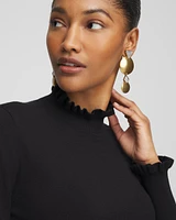 Ruffle Turtleneck Sweater