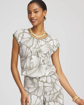 Travelers™ Abstract Leaf Print Knit Top