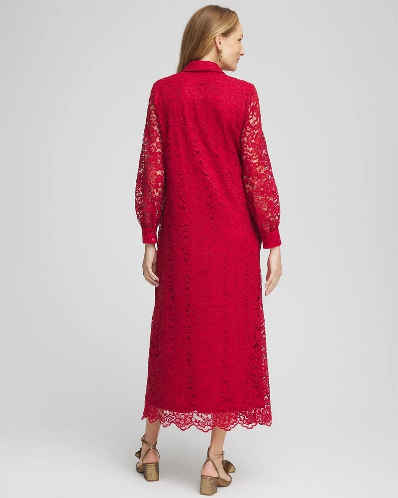 Lace Shirt Dress