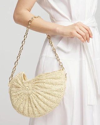 Raffia Crochet Conch Shell Bag