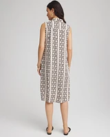 Printed Sleeveless Silk-Twill Shirtdress