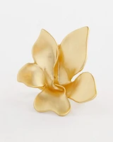 Golden Flower Scarf Ring