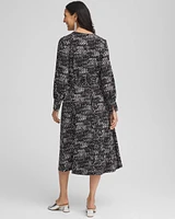 Long Sleeve Surplice Midi Dress