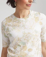 Gold Foil Cotton Sweater Tee