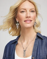 Multi Strand Silver Tone Convertible Necklace