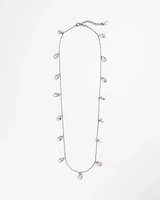 Hematite Teardrop Long Necklace