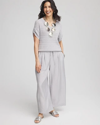 Lightweight Wide Leg Cropped Pants