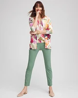 Floral Open-Front Cardigan