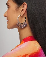 Purple Pearlescent Oyster Earrings