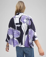 Floral Surplice Poncho
