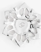 Mixed Metal Snowflake Brooch