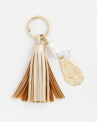 Faux Leather Tassel Bag Charm