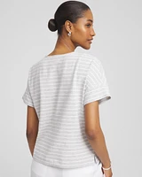 Zenergy® UPF Knit Metallic Striped Tee