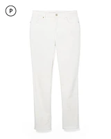 So Slimming No-Stain White Girlfriend Ankle Jeans