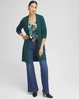Scroll Print V-Neck Sweater