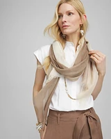Ombre Metallic Oblong Scarf