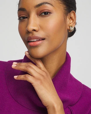 No Droop™ Mixed-Metal Clip-On Hoop Earrings