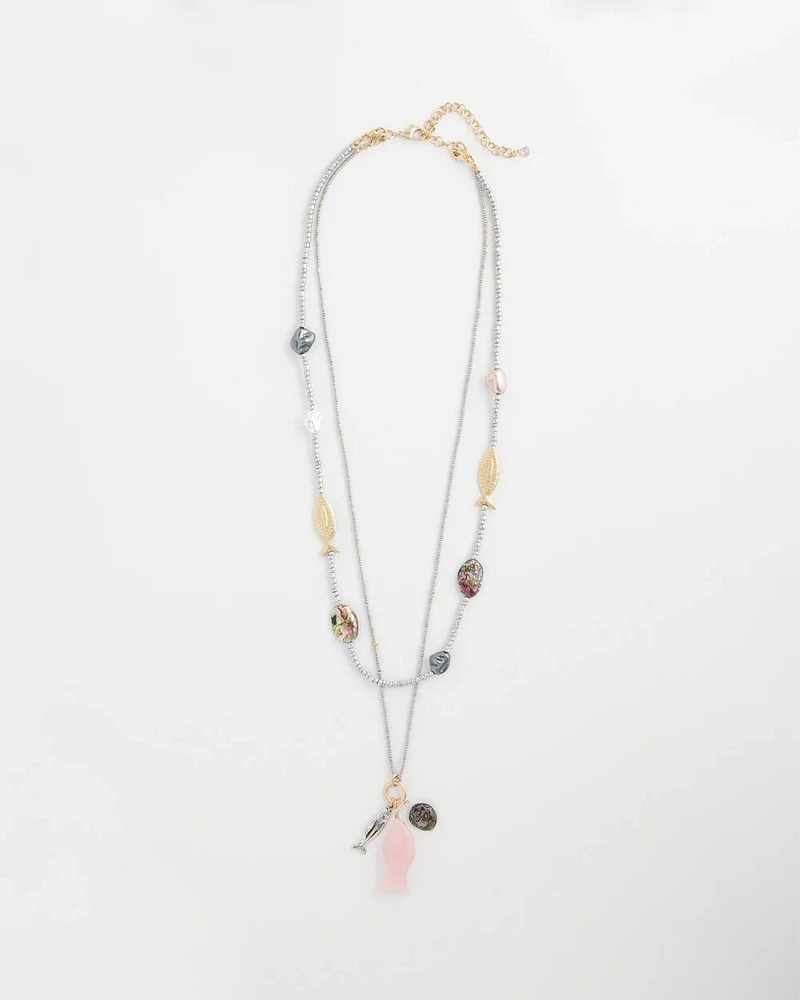 Chico's Originals White Jade Ocean Necklace