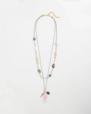 Chico's Originals White Jade Ocean Necklace
