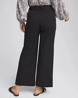 Belted Twill Utility Cropped Pants